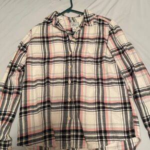 G.H. Bass & Co. Pink and Black Plaid Shirt